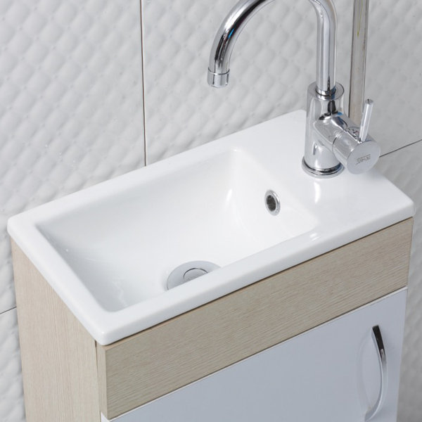 CeraStyle by Nameeks Mini Ceramic Rectangular Drop-In Bathroom Sink ...